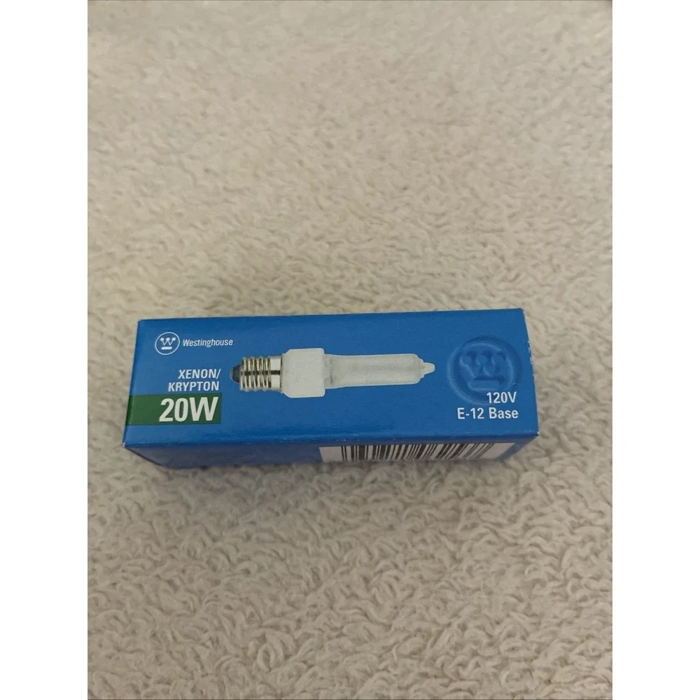 10 Westinghouse Xenon Krypton Light Bulb 20W 120V E12 Candelabra Base Frosted‎